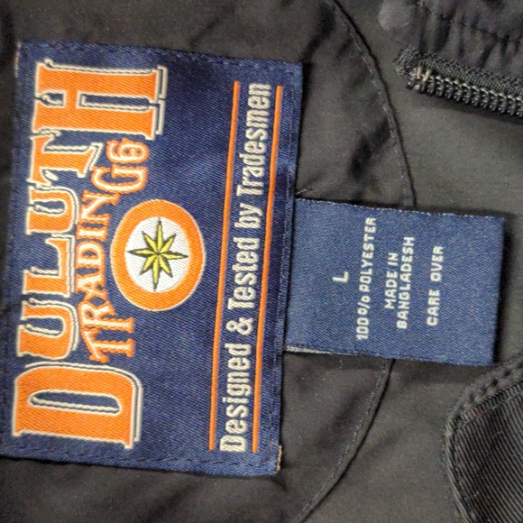 Duluth Trading Co Black Windbreaker Jacket Large - Picture 8 of 10